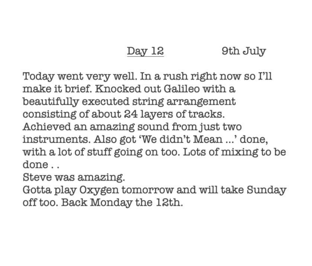 3. Declan’s diary entry.